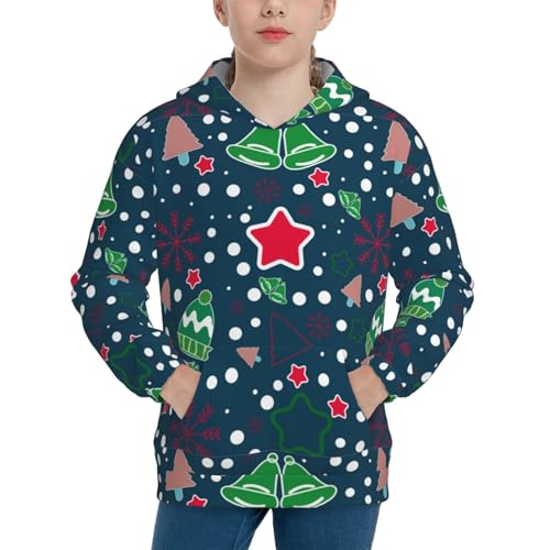 Christmas Kid Hoodies Boys Sweatshirts Girls Pullover with Pocket