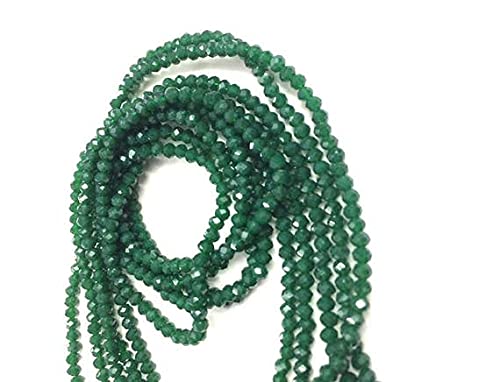 Perles rondelles verre onyx vert pour éviter les bijoux ternes et sans éclat