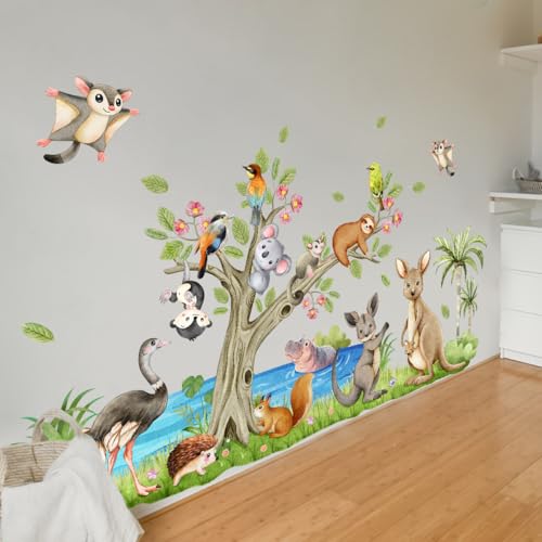 Vinilos decorativos animales del bosque 64x36 pulgadas miniatura 3
