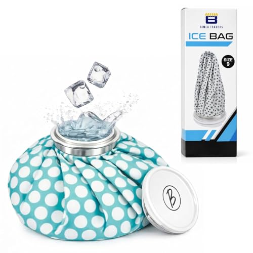 Image of Btag Hot & Cold Ice Bag for Pain Relief (9 Inch) | Reusable Cold Therapy for First Aid Sports Injury, Shoulder, Swelling |Leakproof & Durable Leakproof Fabric Headache, Muscle Pain (Blue Dotted)