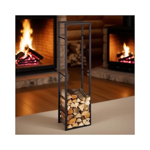 Support de rangement pour bûches en métal robuste intérieur extérieur