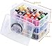 Simthread 63-Color Embroidery Thread Kit – 63 Spools 550 Yards Each, 40WT Polyester Thread with 3-Layer Stackable Box, Bobbins & Tools – Compatible with Brother, Janome, Babylock and More