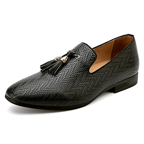 Image of Meijiana Men's Velvet Loafers - Fashion Casual Low-Heel Dress Shoes for Men with Rubber Sole & Metal Buckle - Perfect Business & Formal Attire, Stylish Mens Shoes