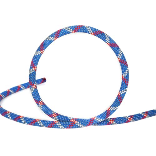 MOUMOUTEN Cuerda de Seguridad,Cuerda de Trabajo en Extensión 10 Metros de Longitud Azul Rappelling con 10.5mm de Diámetro y 25KNde Tracción