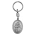 Vatican Art Saint Christopher Keychain | A for New Drivers or Confirmation | Pray for Us Inscribed on Back | Durable Pewter Metal | Christian Automotive