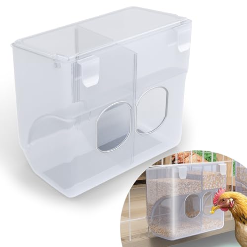 Wintcomfort Automatic Chicken Feeder, Prevent Overfed Holds Max 4.5 Pounds, Large Gravity Fed Automatic Poultry Feeders, Rainproof Chicken Coop Accessories Fit for Outside & Inside Chicken Coop