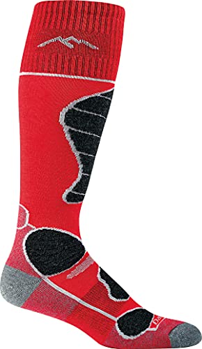 Darn Tough Vermont Men's Function 5 OTC Padded Cushion Skiing Socks, Red, Large