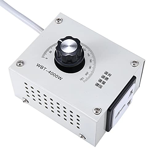 1 contrôleur de tension variable 4000 W AC 220 V avec adaptateur pour variateur de vitesse du ventilateur pour outils domestiques