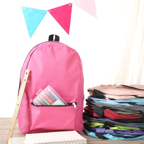 Image of Amylove 12 Pack Backpack in Bulk 17 inch Lightweight Outdoor Travel Bag Classic Bookbags Bulk for Elementary Middle High(Lively Colors,Retro)