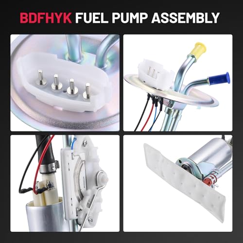 Image of BDFHYK Electric Fuel Pump Module Assembly E2135S Compatible with Ford E-150 E-250 E-350 Econoline Club Wagon 1986 1987 1988 1989 1990 4.9L 5.0L 5.8L 7.5L I6 V8 Replace E6UZ9H307B, E6UZ9H307BA