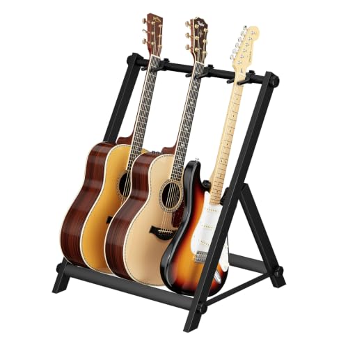 tipatyard 3 Multi Guitar Stand Rack With Thick Rubber Padding,Guitar Rack for...