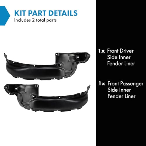 Image of TRQ Front Inner Fender Liner Set Compatible with 2005-2011 Toyota Tacoma TO1248135 TO1249135