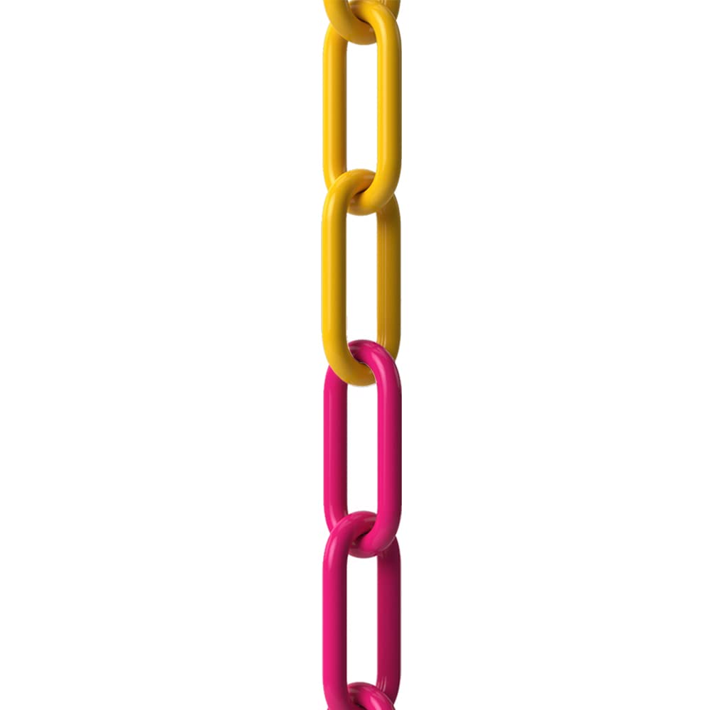 Chaîne plastique jaune/magenta 5,1 cm Longueur 7,6 m