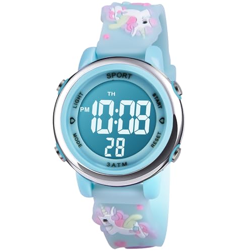 Vicloon Kids Watch, Kids Digital Watches for Girls Boys, Digital Watch LED Electrical Watches 7 Color Lights Watch Sport Outdoor with Alarm Stopwatch...