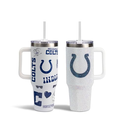 Image of The Memory Company Officially Licensed 2-Pack Game Day Tumblers Team Spirit /Bling, Indianapolis Colts
