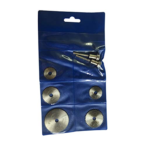 7 Pcs Hss Saw Blades Rotary Tool Circular Saw Blade Set Mandrel - 5 Pcs Circular Saw Blades Set Mini Hss Saw Disc Wheel Cutting Blades With 2 1/8" Extension Rods For Rotary Tool #TOP17