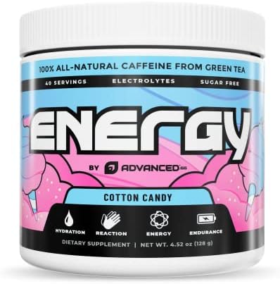 Advanced Energy Energy Boosting Formula with Electrolytes for Hydration - L-Theanine to Combat Jitters - Sugar Free & Keto Friendly - No Maltodextrin (40 Servings) (Cotton Candy)