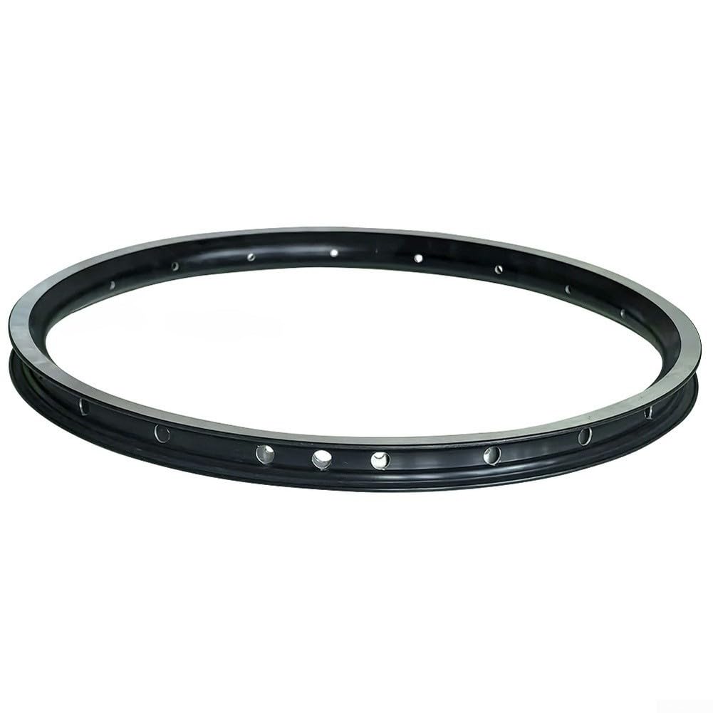 Cerchio per bici da 40,6 cm x 40,6 cm, a doppia parete, in lega di alluminio per freni a V, 20/28 fori, compatibile con bici pieghevoli Brompton, nero (28 fori 16 x 1-3/8)