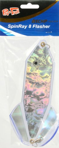 Pro-Troll Fishing Products SpinRay Flasher, UV Bubble Up Silver