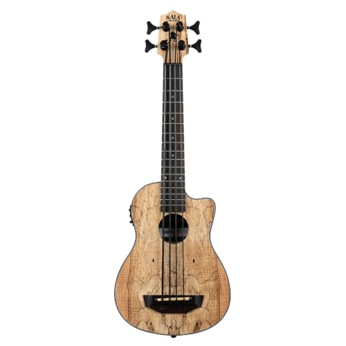 Image of Kala UBASS-SP-MAPL-FS Spalted Maple Fretted Acoustic-Electric U-Bass