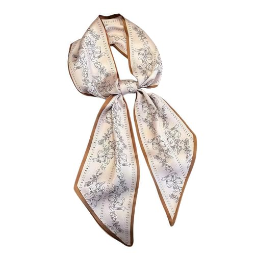 Printed Square Head Scarf, Hair Scarf, Neck Scarf, Bandana | Fashion Accessory for Purses and Handbags 145 * 14cm-123 - Main Image