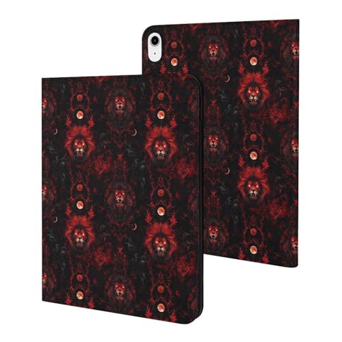 Housse de tablette fine lion rouge : parfait pour iPad 11 2025 au bureau