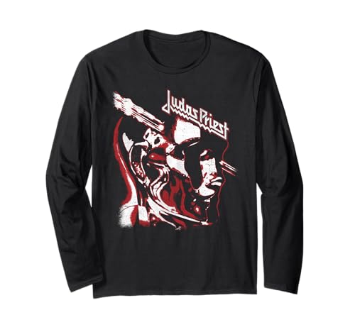 Judas Priest Stained Class Red On Black Long Sleeve T-Shirt