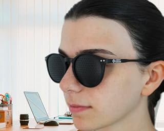 BATES - Lunettes Stenope Made in Italy, Lunettes à Grille Stenopeiques pour Hommes et Femmes, Lunette de Repos Disponible Dans Différents Styles et Couleurs, Produit Entièrement en Italie