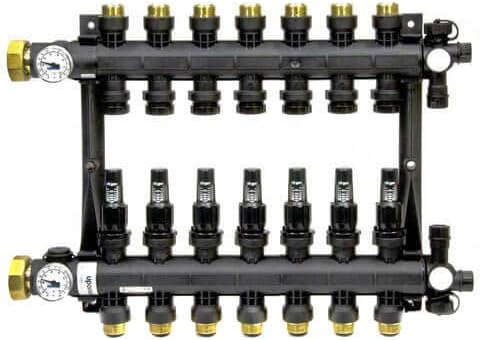 Uponor EP Heating Manifold Assembly with Flow Meter, 7-Loop (A2670701)