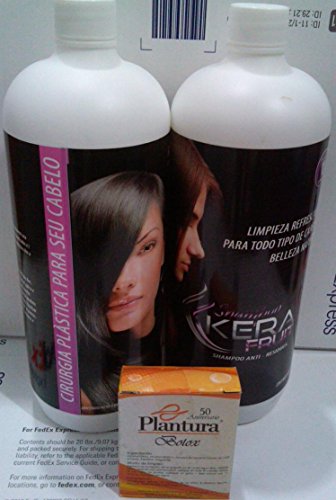 CIRUGÍA CAPILAR KERAFRUIT 1 LT + 3 AMPOULES BTOX, (SHAMPO AND ALISADOR)