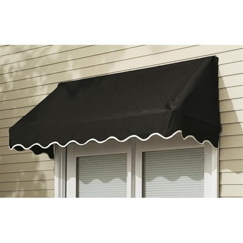 CASTLECREEK 6' Window Door Awning Sun Shade Canopy Outdoor Patio Cover Black