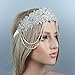 Lurrose Diadema de Diamantes de Imitación de La Cadena de La Cabeza...