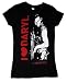 The Walking Dead I Love Heart Daryl Dixon Licensed Juniors Sheer Girls T-shirt XL