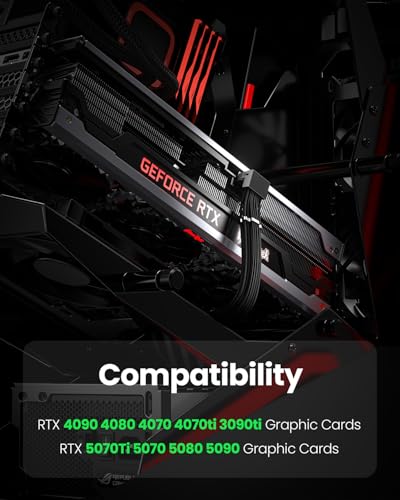 Fasgear 90 Grad 12VHPWR(12V-2x6) GPU Verlängerungskabel 30cm,PCIe 5.0/5.1 16Pin(12+4) Stecker auf Buchse,600W ATX 3.1/3.0 Winkel Adapter Kabel für RTX 3090Ti/4070Ti/4080/4090/5070Ti/5080/5090(Type A)