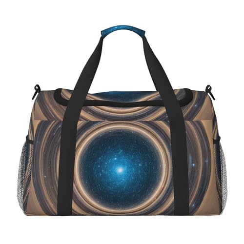 Mysterious Stars Print Travel Duffel Bag for Men & Women, Foldable Travel Bags and Spacious Weekender Tote Bag for Storage Toiletry Luggage Personal Item