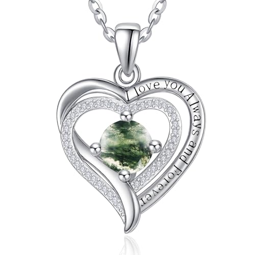 Collier en argent S925 cœur Je t'aime pour anniversaire maman et petite amie
