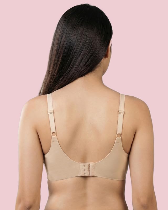 Image of Women's Cotton Padded Full Coverage Bonded Bra | Seamless T-Shirt Bra | Wire-Free | Breathable Cotton Fabric | Elastic-Free Bottom Band & Armholes | No Marks, No Digging | Pack of 1