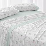 Burrito Blanco | Juego de sábanas Algodón | Cama de 105cm. (+Medidas Disponibles) | Diseño 634 | Color Agua (105x190/200cm.)