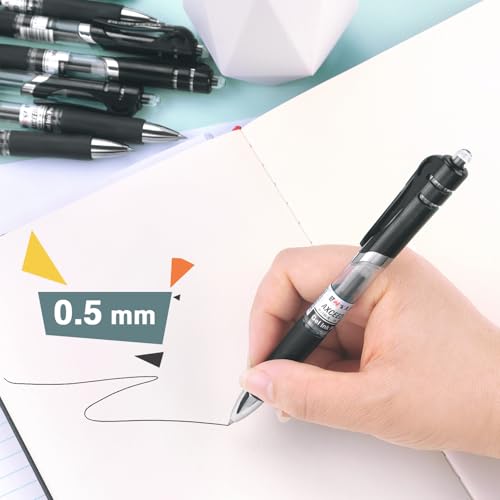 Bolígrafos de gel finos negros, pack 12 unidades miniatura 5