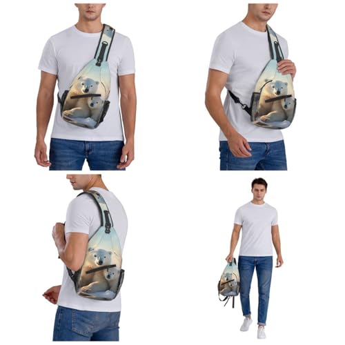 Small Sling Bag para Mujer y Hombre Negro miniatura 7