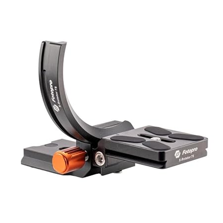 Fotopro X-Rotator 75 Camera Vertical Bracket | 64.8mm Supporting Lens Horizontal and Vertical,Ring Lens Mount, Rotatable Collar Mount Plate for DSLR Camera,Fits Plate for Arca-Type | Payload 3Kg