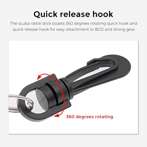 Dispositivo de comunicación subacuático de aluminio con clip para buceo 6