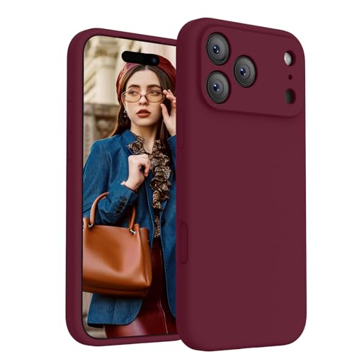 Image of FireNova Magnetic for iPhone 17 Pro Max Case, Compatible with MagSafe, [Integrated Silicone Camera Control Button] [Camera Protection] Anti-Scratch Microfiber Lining Phone Case, 6.9 inch, Plum