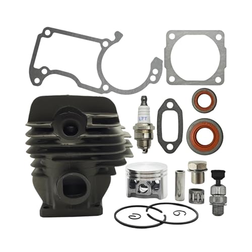 AOIUU Kit Cilindro e pistone placcati in Nikasil con alesaggio di 44,7 mm, Adatto for Sthil 026 MS260 MS260C 026PRO Motosierra Benzina Accessori da Giardino