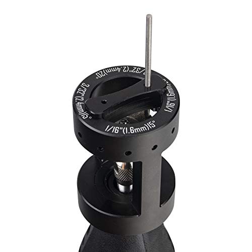 3Mirrors Aluminum Tungsten Electrode Sharpener Grinder Tig Welding Rotary Tool 12 Guides W/Flat Grinding Block, Cut-Off Slot, Multi-Angle& Offsets, 5 Double Sided Diamond Grind Wheels, 2 Cnc Mandrels #TOP4