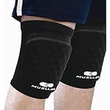 Ligera y transpirable. Mueller 5537 – 1 de coderas/rodilleras de Pad, 1 par, tamaño S, Negro,