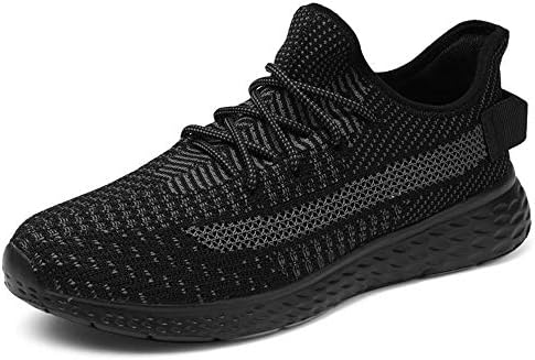 Men's Walking Shoes Casual Sneakers - Athletic Running Non-Slip Lightweight Outdoor Fashion Sneaker MS1936-Black-US12