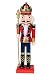Clever Creations Traditional Wooden King Nutcracker with Crown Festive Christmas Decor | 10" Tall Perfect for Shelves and Tables | Blue, Red, and Gold with Scepter