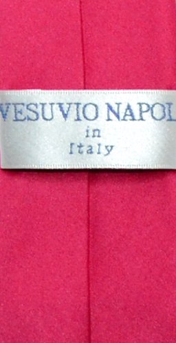 Vesuvio Napoli Boy's CLIP-ON NeckTie Solid HOT PINK FUCHSIA Color Youth Neck Tie2