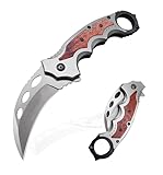 LFXLKVI Cuchillo Plegable para Exteriores con Clip de Bolsillo Cuchillo EDC Multifuncional de Acero Inoxidable, Adecuado para Acampar Pescar y Hacer Caminatas de Supervivencia